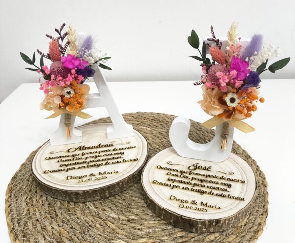 LETRA DE MADERA CON FLORES PERSONALIZADA - Imagen 14
