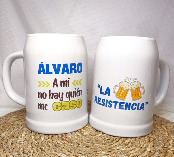 JARRA DE CERVEZA PERSONALIZADA CERÁMICA