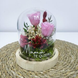 CÚPULA PERSONALIZADA FLORES PRESERVADAS
