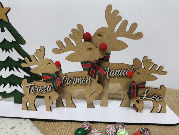 FAMILIA DE RENOS NAVIDAD - Imagen 2