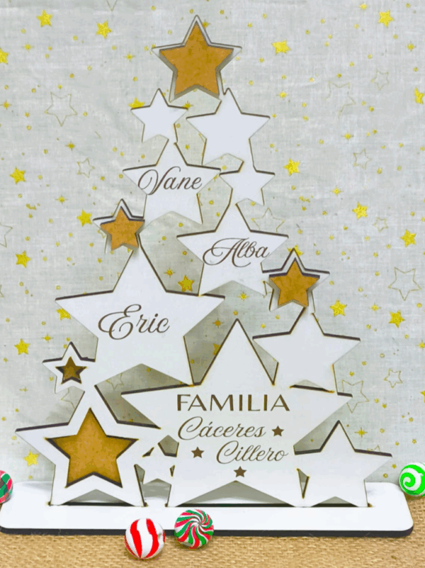 árbol de madera familia personalizado