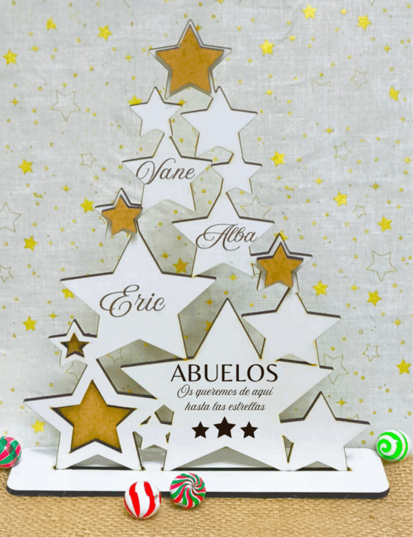 Arbol de madera familia personalizado