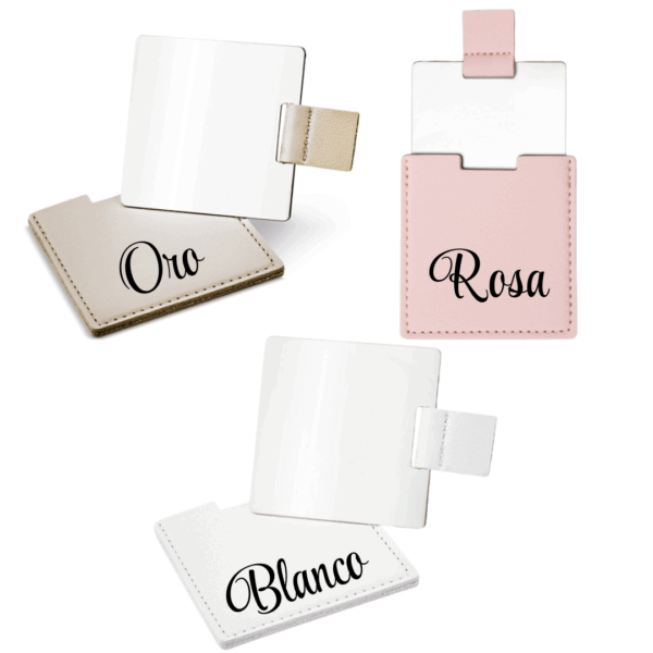 espejo con funda personalizado