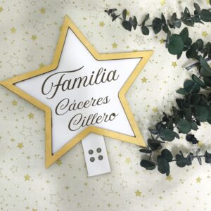 estrella de madera arbol de navidad