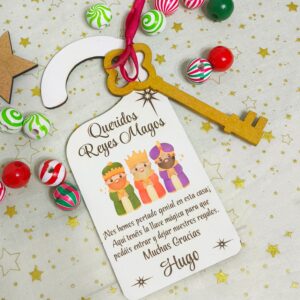 CUELGA PUERTA CON LLAVE MÁGICA DE LOS REYES MAGOS