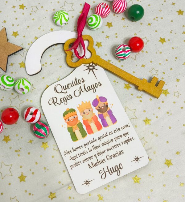 CUELGA PUERTA CON LLAVE MÁGICA DE LOS REYES MAGOS
