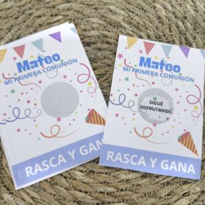 RASCA Y GANA PERSONALIZADO COMUNIÓN