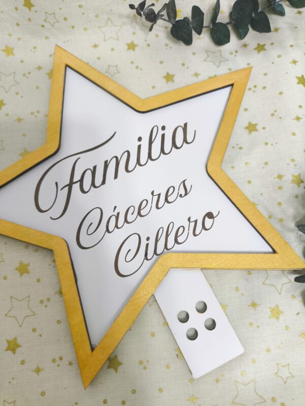 estrella madera arbol navidad