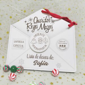 sobre madera para reyes magos