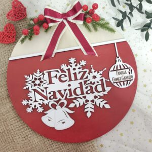 adorno puerta navidad personalizado