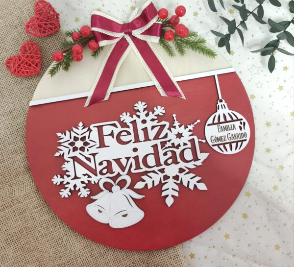 adorno puerta navidad personalizado