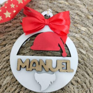 BOLA DE MADERA NAVIDAD PAPA NOEL