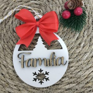 BOLA DE MADERA PERSONALIZADA COPO DE NIEVE