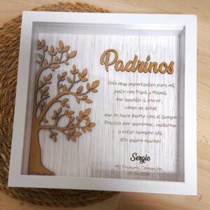 MARCO ARBOL DE MADERA EN RELIEVE PERSONALIZADO
