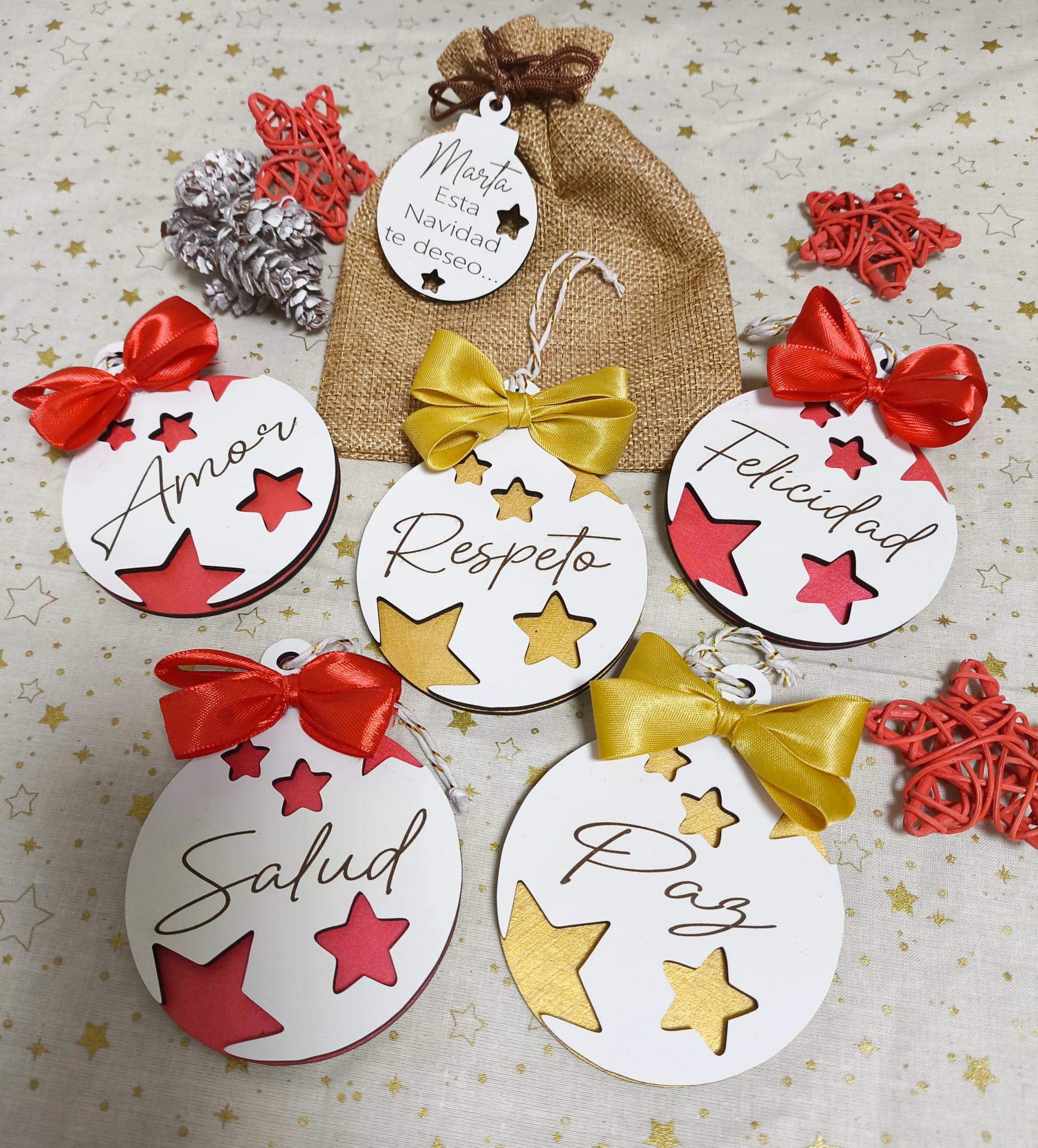 BOLA NAVIDAD PERSONALIZADA DESEOS