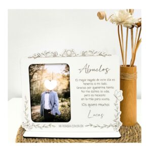pena de madera con foto y dedicatoria personalizada