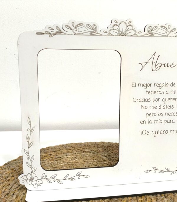 PEANA DE MADERA CON FOTO Y DEDICATORIA PERSONALIZADA - Imagen 2