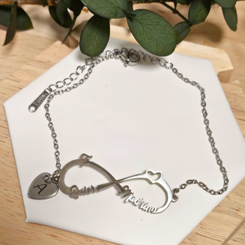 pulsera madrina de acero te quiero mucho