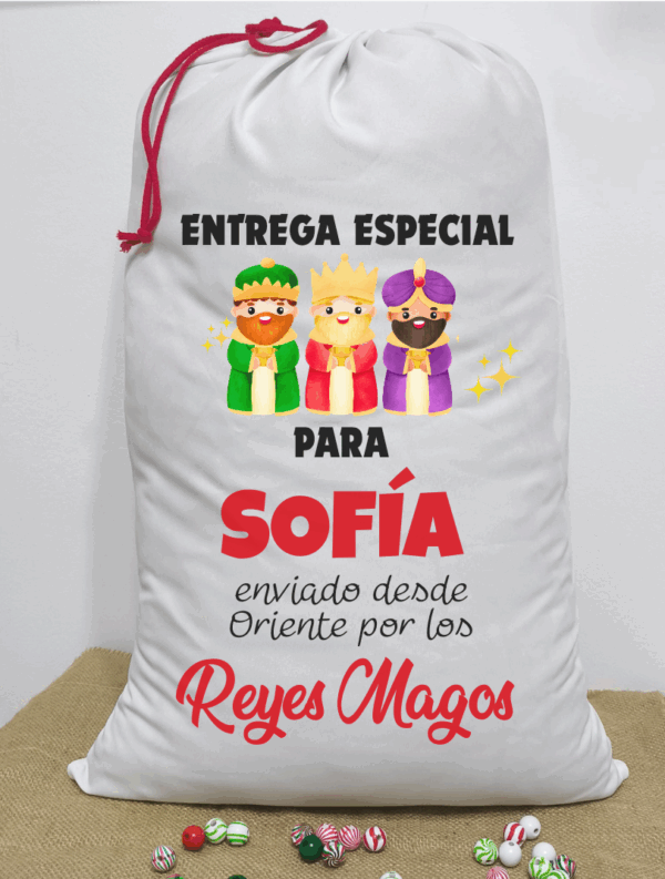 saco personalizado reyes magos