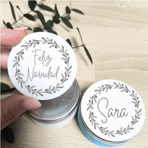 vela aromática navidad con imán personalizado
