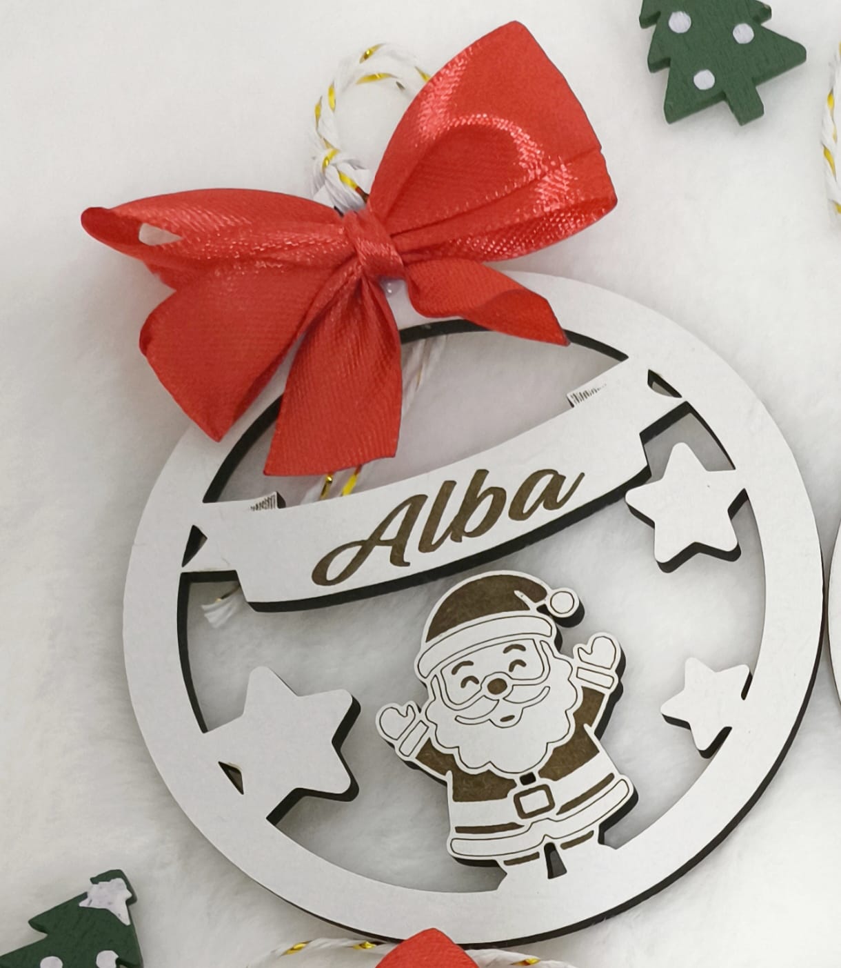 bola de navidad papá noel personalizada