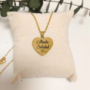 colgante de acero forma corazón