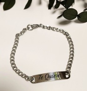 ESCLAVA PERSONALIZADA MUJER GRABADO A DOBLE CARA