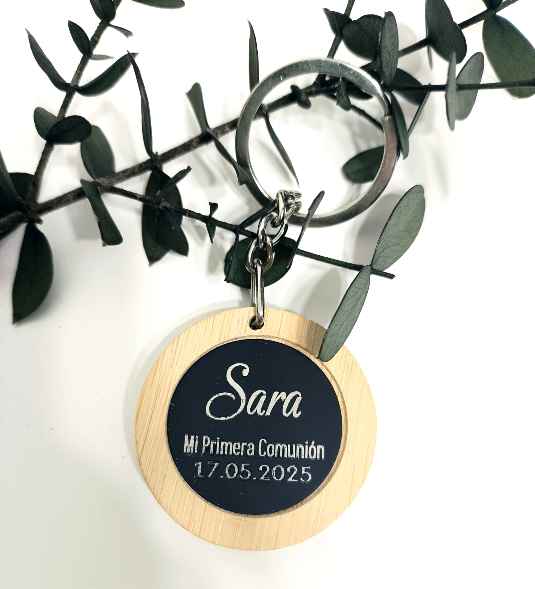 lavero de madera y acero negro personalizado