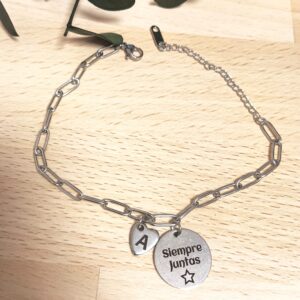 pulsera personalizada en acero siempre juntas