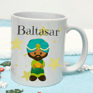 taza rey mago Baltasar personalizada