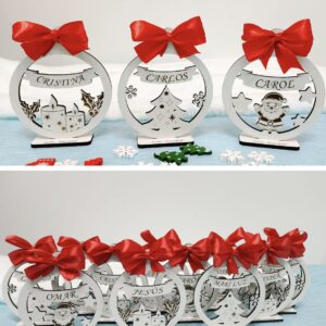 adorno bola de navidad con base