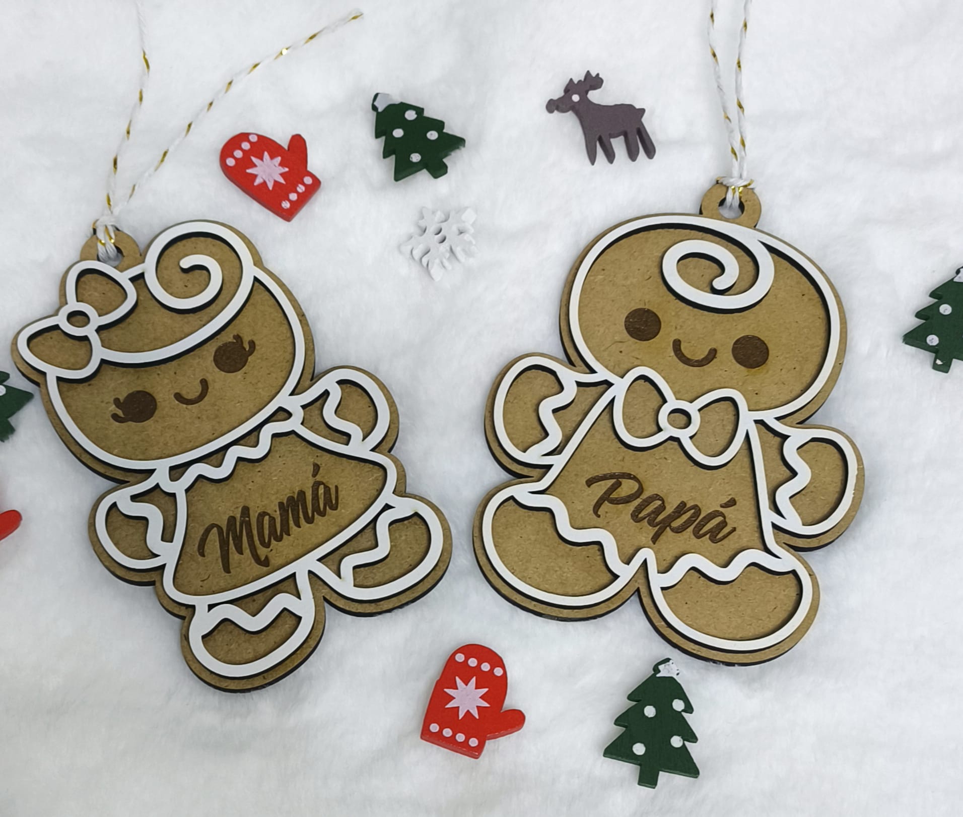 ADORNO NAVIDAD GALLETA JENGIBRE PERSONALIZADAS -10cm - Imagen 3