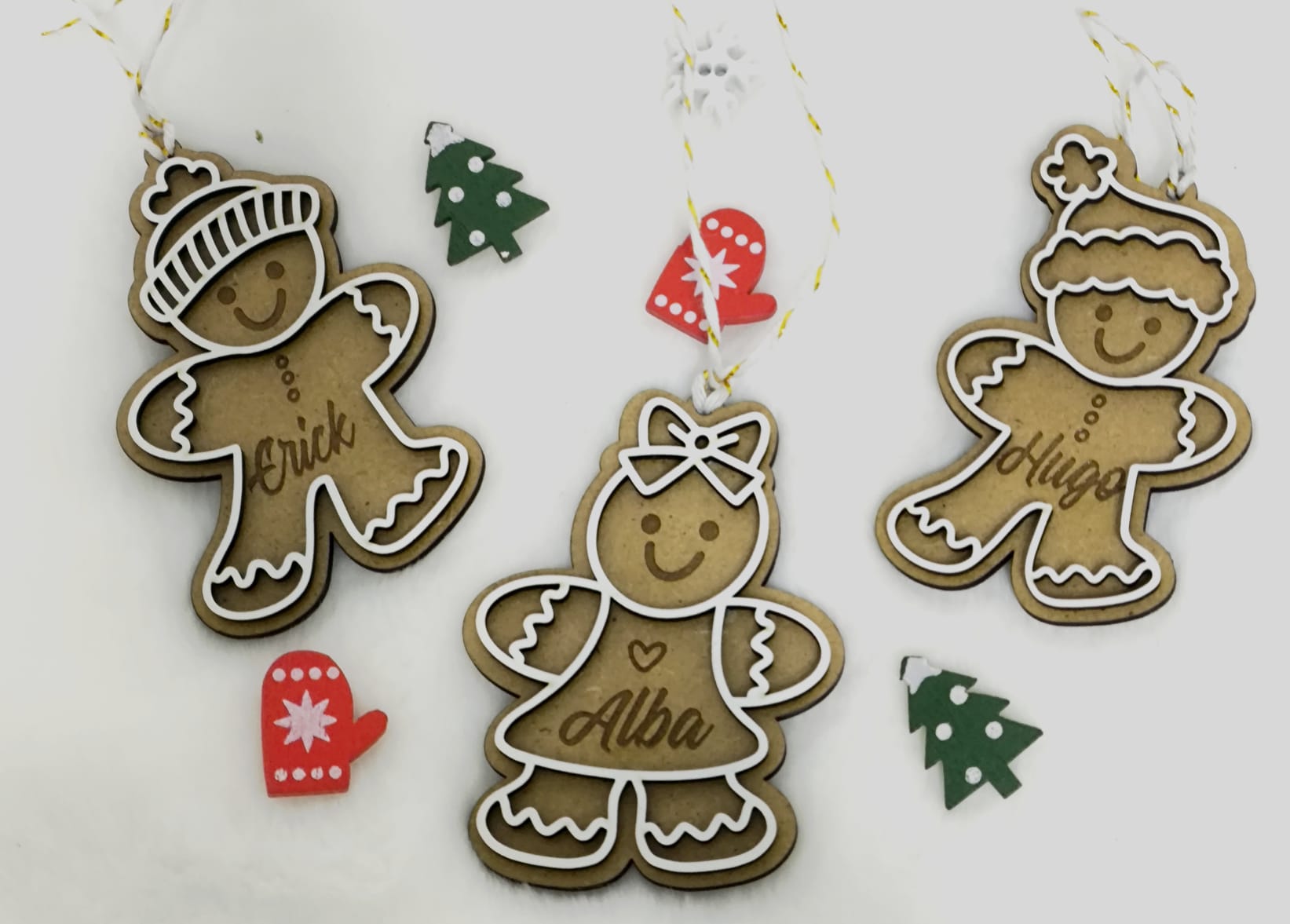 ADORNO NAVIDAD GALLETA JENGIBRE PERSONALIZADAS -10cm - Imagen 4