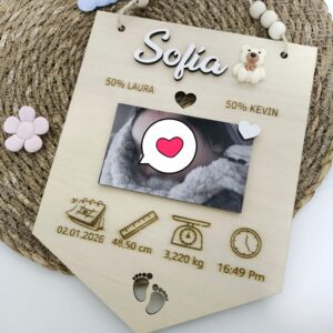 placa natalicio bebe